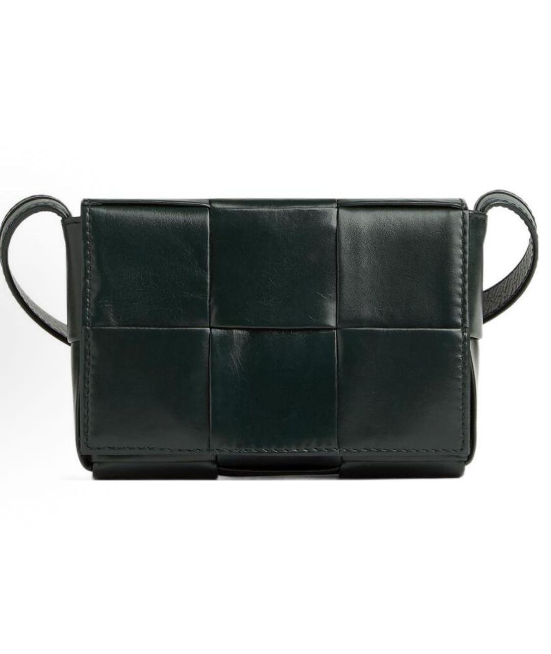 BOTTEGA VENETA Черная кожаная сумка через плечо, фото 7