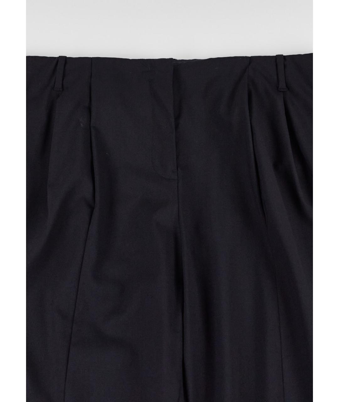 JIL SANDER Темно-синие шерстяные брюки узкие, фото 4