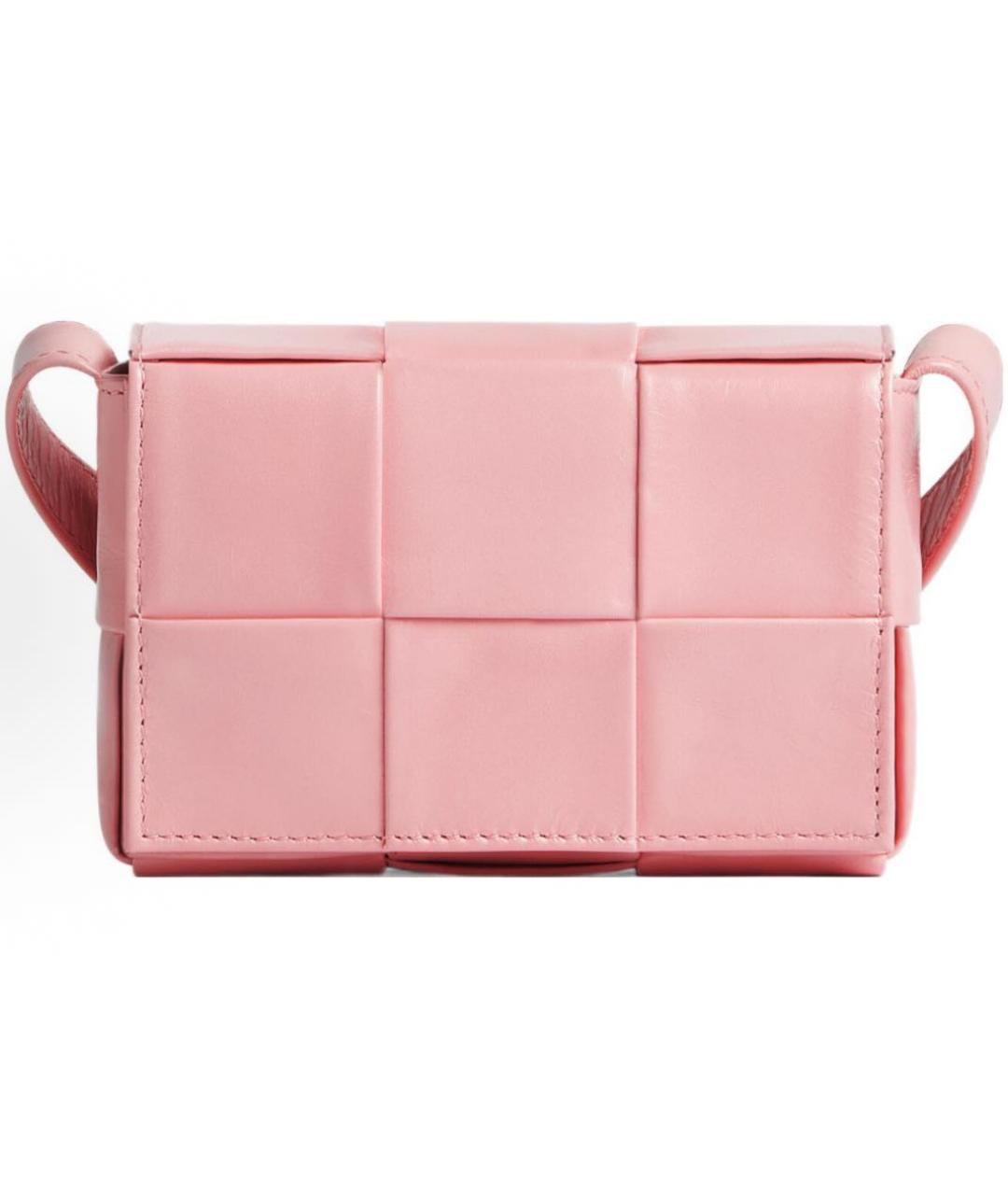 BOTTEGA VENETA Розовая кожаная сумка через плечо, фото 6