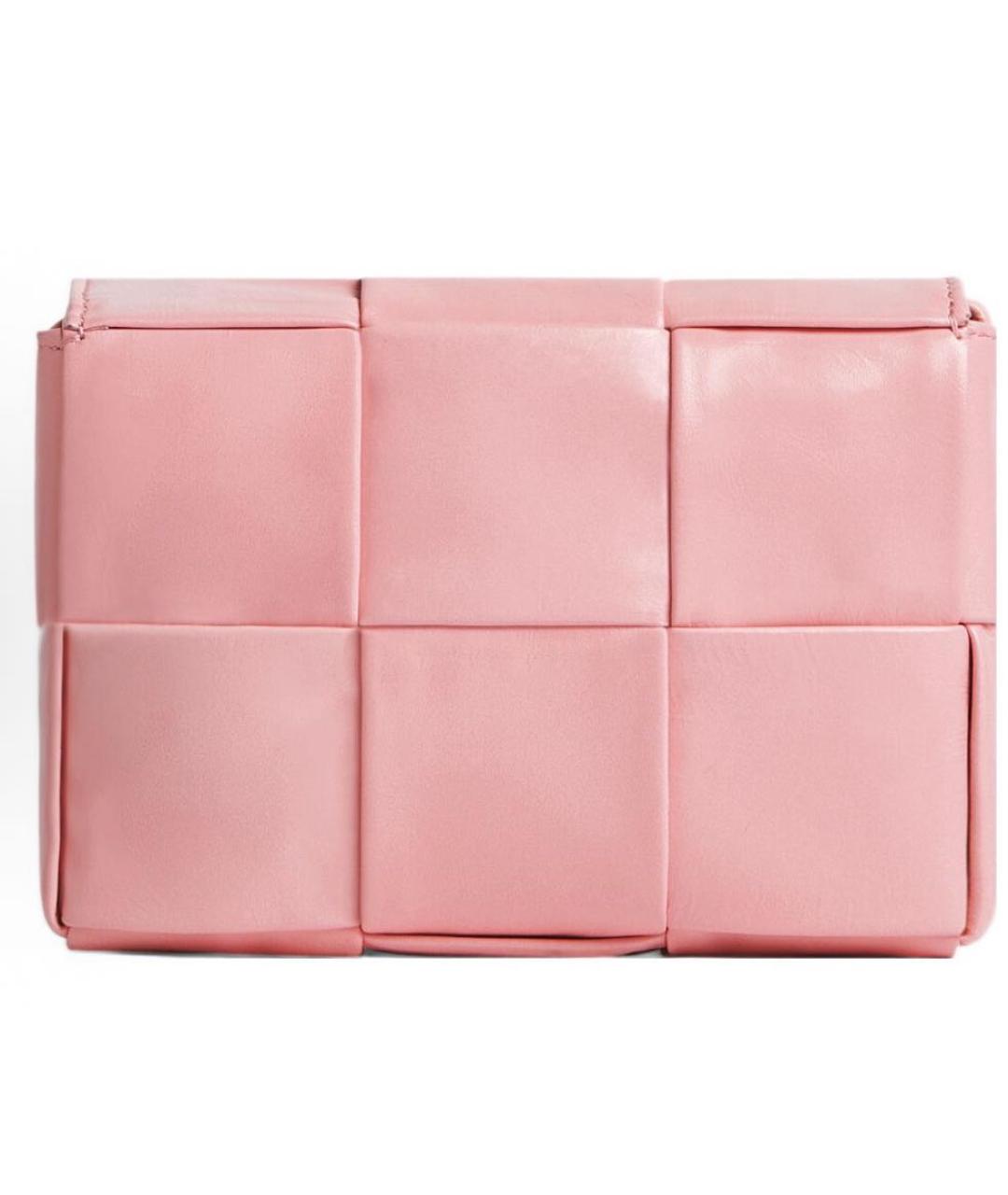 BOTTEGA VENETA Розовая кожаная сумка через плечо, фото 3