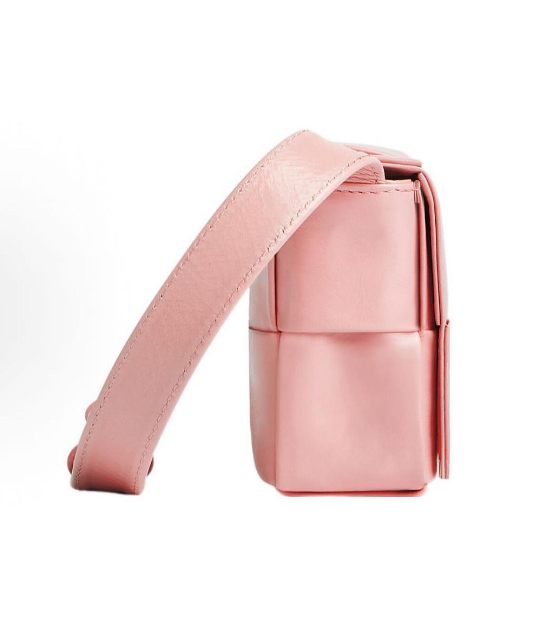 BOTTEGA VENETA Розовая кожаная сумка через плечо, фото 2