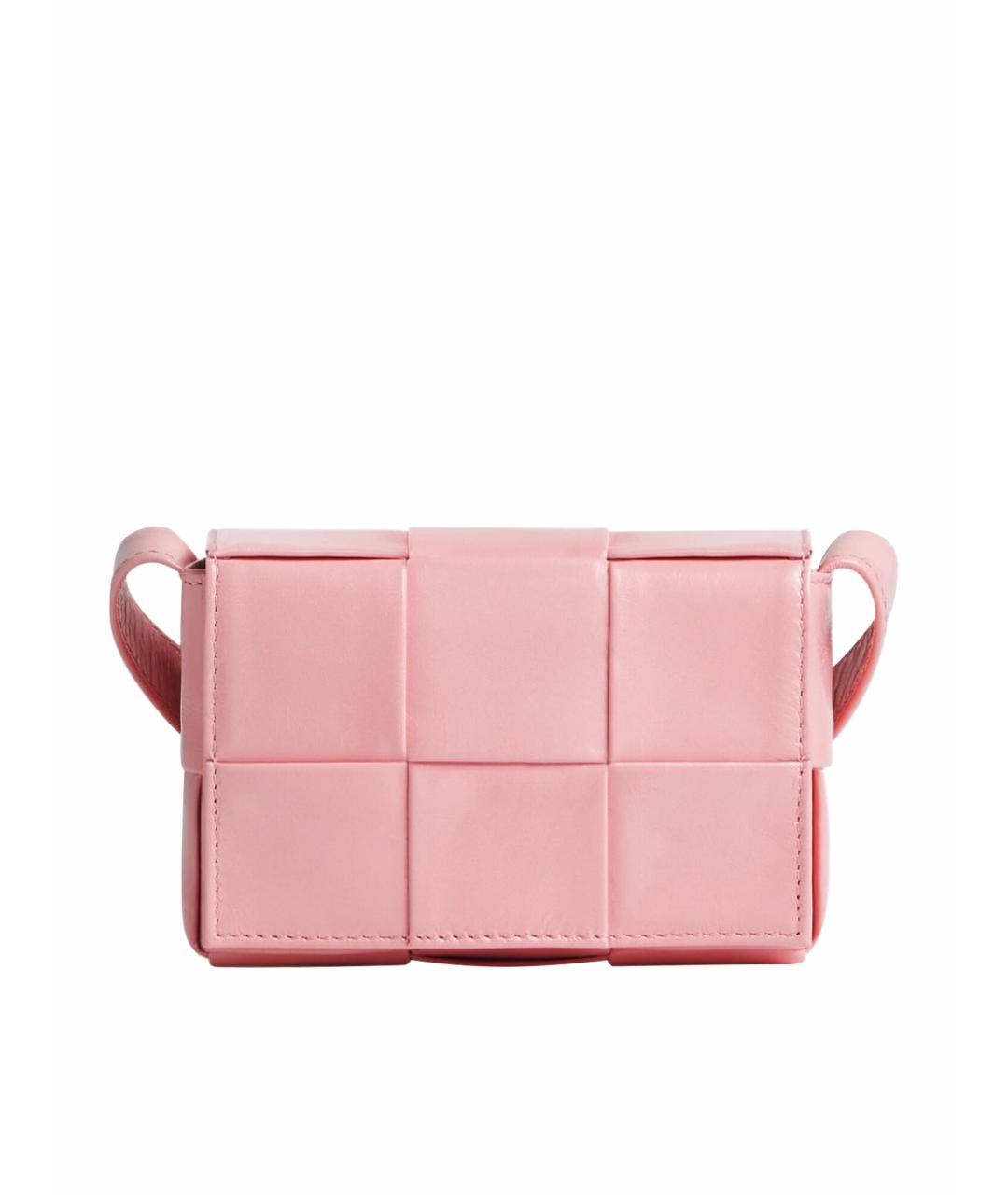BOTTEGA VENETA Розовая кожаная сумка через плечо, фото 1