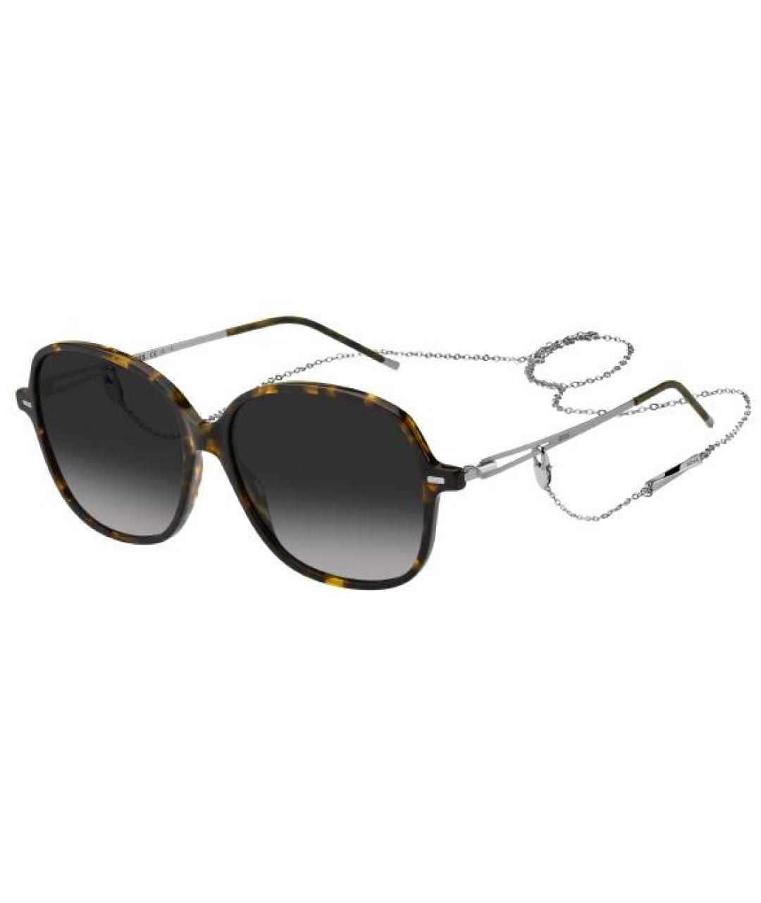 HUGO BOSS Коричневые металлические солнцезащитные очки, фото 2