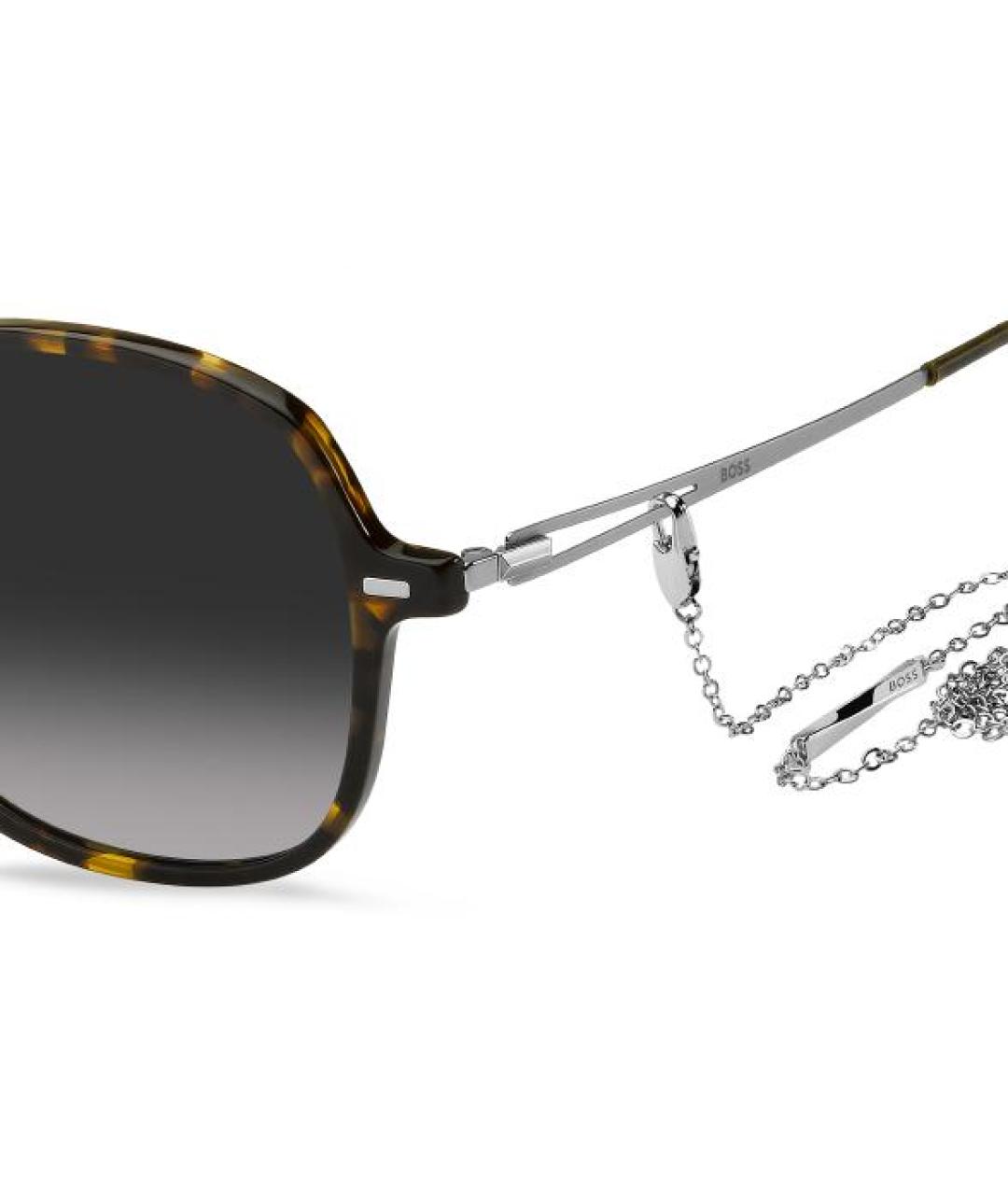HUGO BOSS Коричневые металлические солнцезащитные очки, фото 3