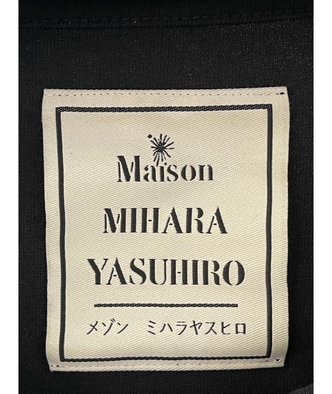 MAISON MIHARA YASUHIRO Черная хлопковая футболка, фото 3