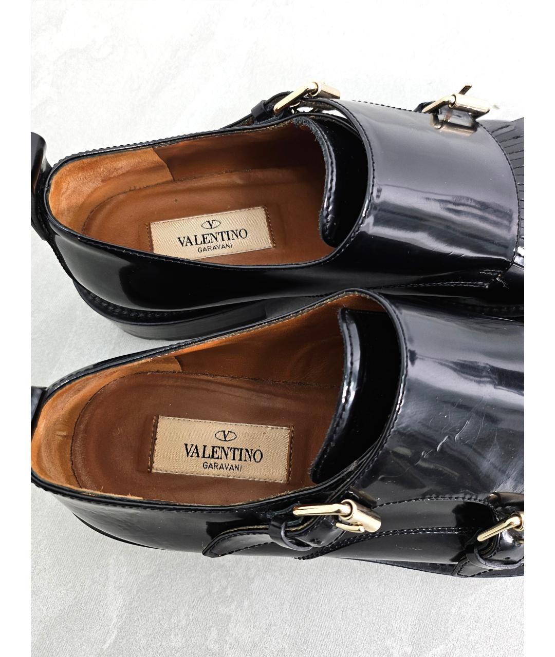 VALENTINO Черные кожаные брогги и оксфорды, фото 7