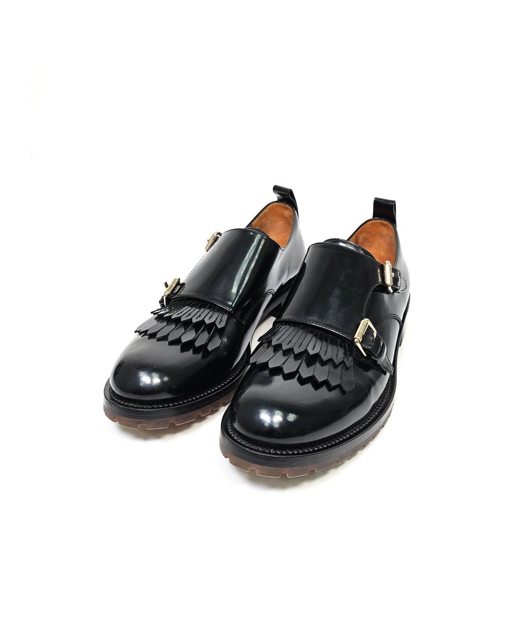 VALENTINO Черные кожаные брогги и оксфорды, фото 3