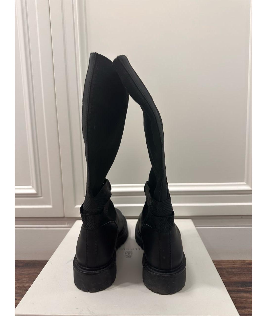 CHRISTIAN DIOR Черные кожаные сапоги, фото 4