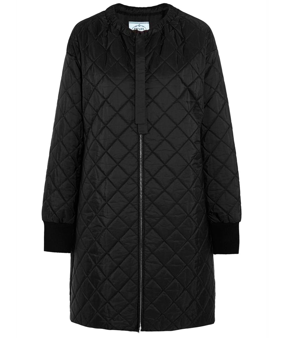 PRADA Черное полиэстеровое пальто, фото 1
