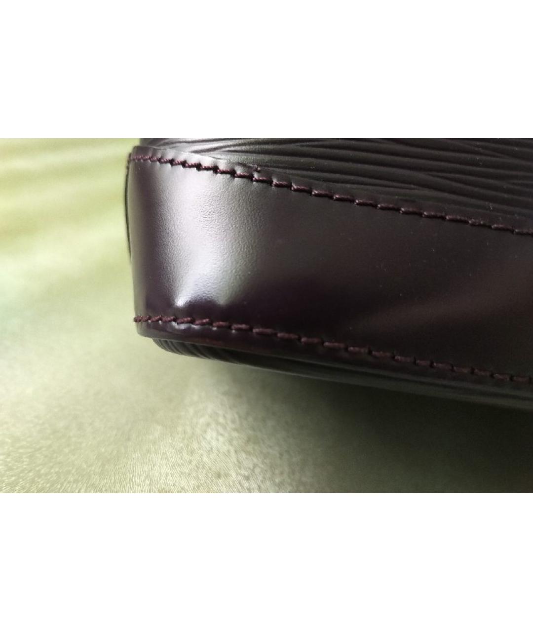 LOUIS VUITTON Фиолетовая кожаная сумка с короткими ручками, фото 9