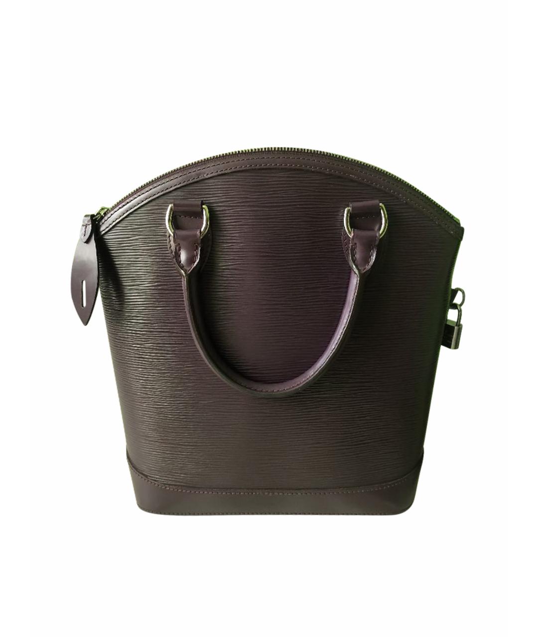 LOUIS VUITTON Фиолетовая кожаная сумка с короткими ручками, фото 1