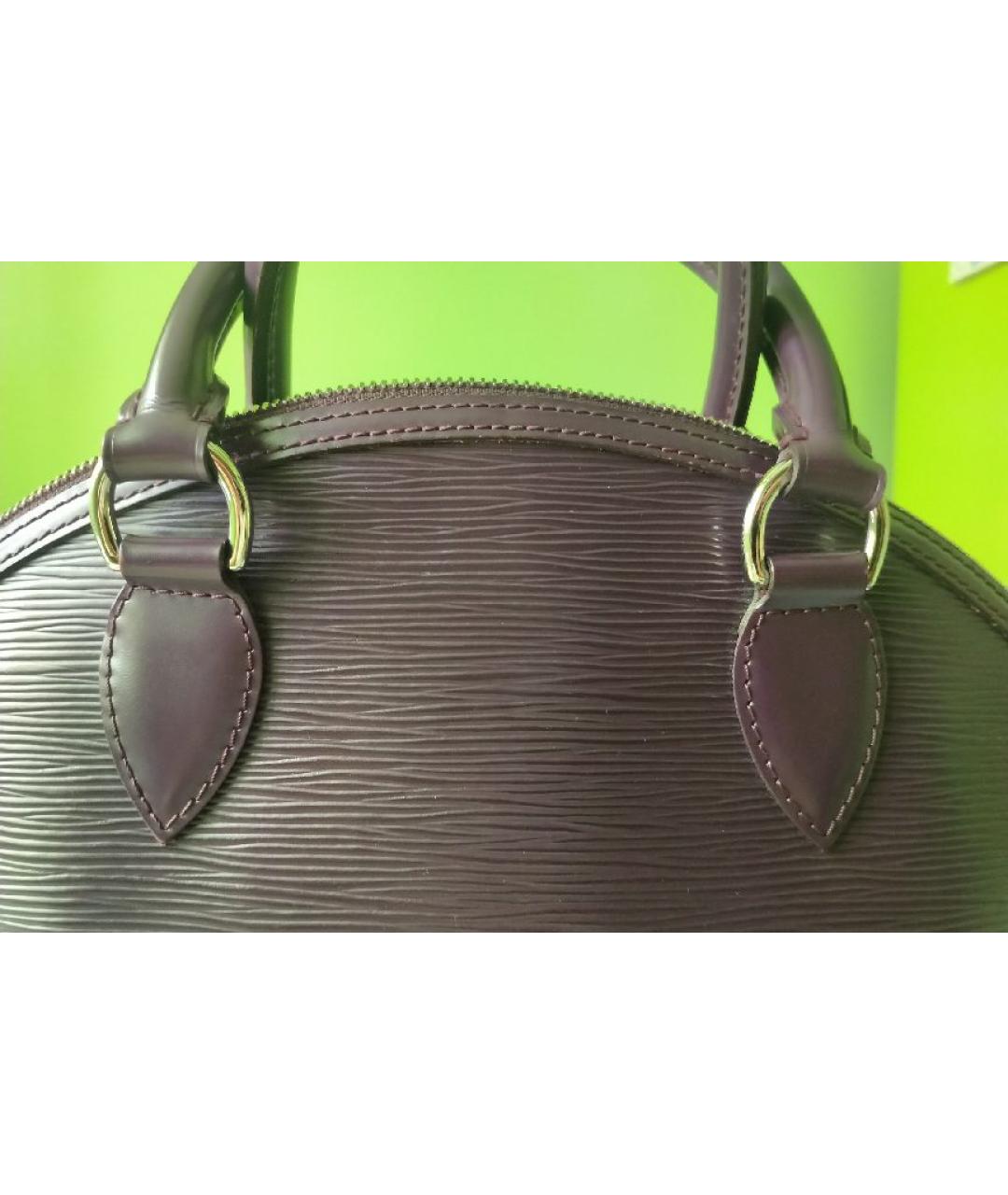 LOUIS VUITTON Фиолетовая кожаная сумка с короткими ручками, фото 6