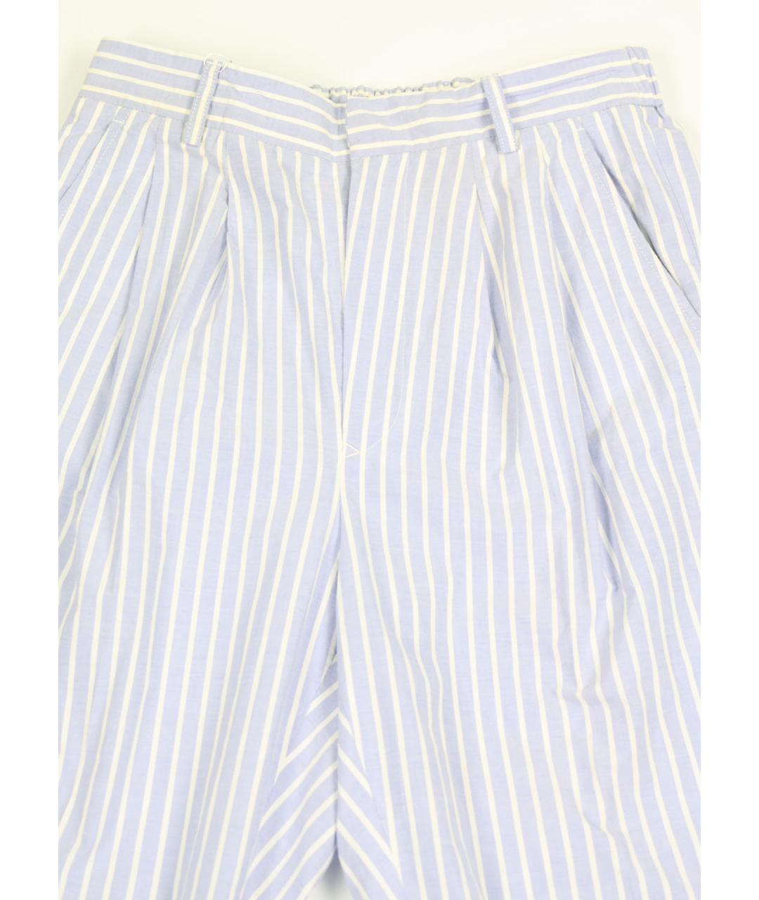 MM6 MAISON MARGIELA Синие хлопковые прямые брюки, фото 4