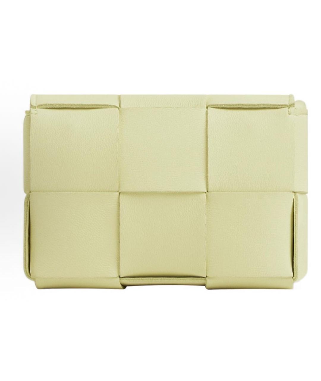 BOTTEGA VENETA Желтая кожаная сумка через плечо, фото 4