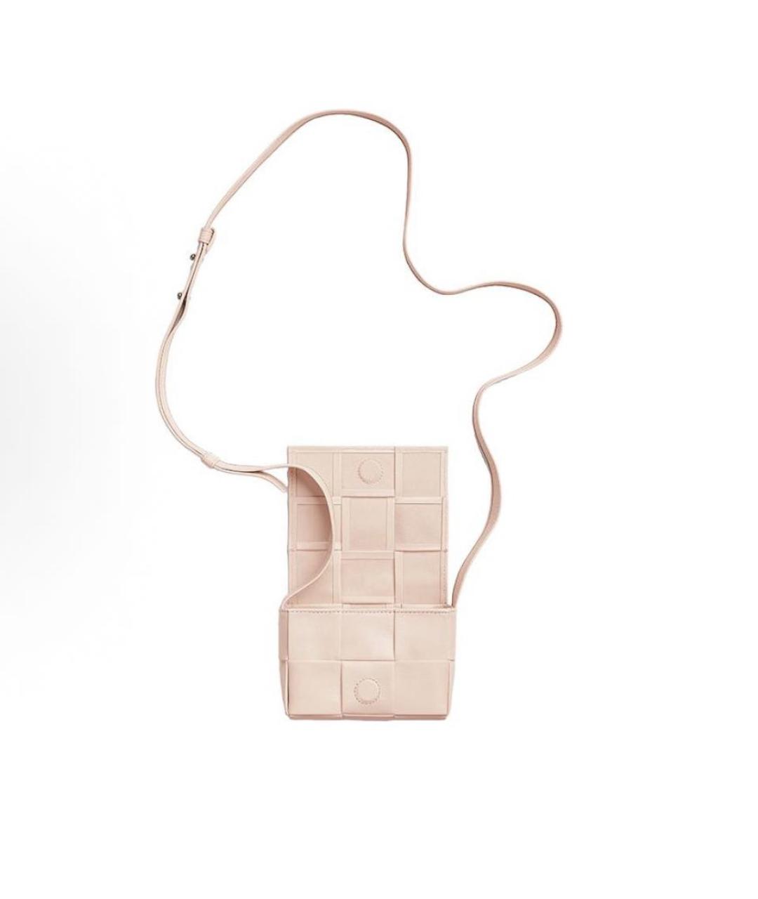BOTTEGA VENETA Бежевая кожаная сумка через плечо, фото 4