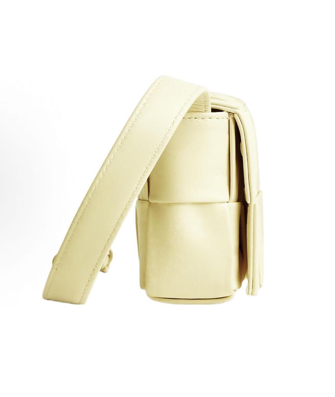 BOTTEGA VENETA Желтая кожаная сумка через плечо, фото 2
