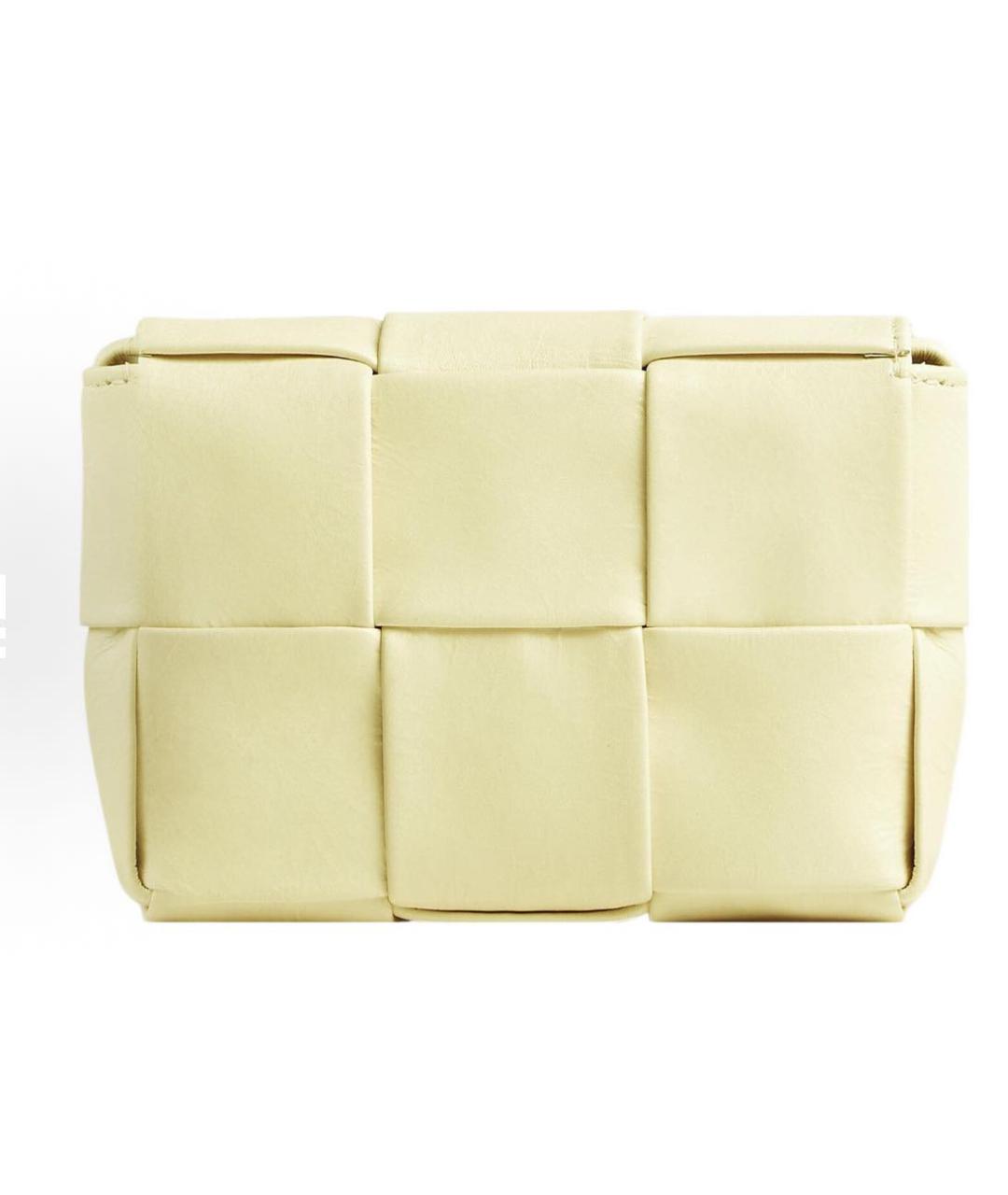 BOTTEGA VENETA Желтая кожаная сумка через плечо, фото 5