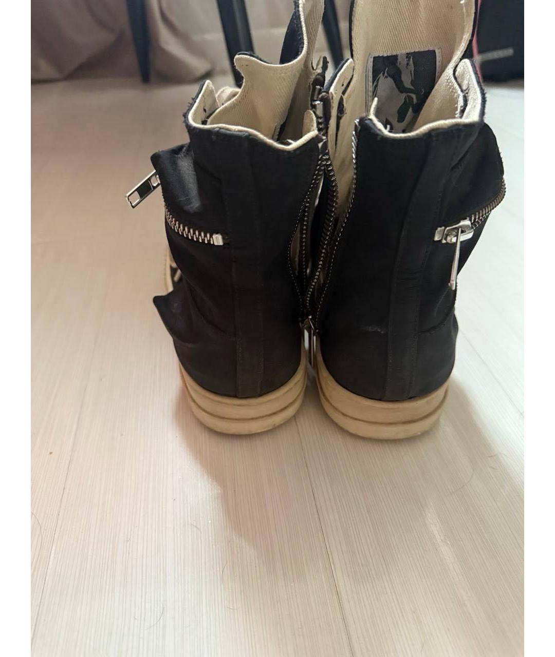 RICK OWENS DRKSHDW Черные текстильные кеды, фото 5