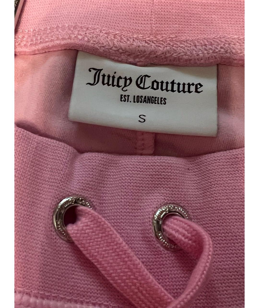 JUICY COUTURE Розовый велюровый костюм с брюками, фото 2