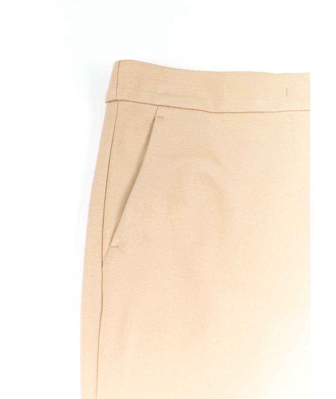 MAX MARA Бежевые вискозные прямые брюки, фото 4
