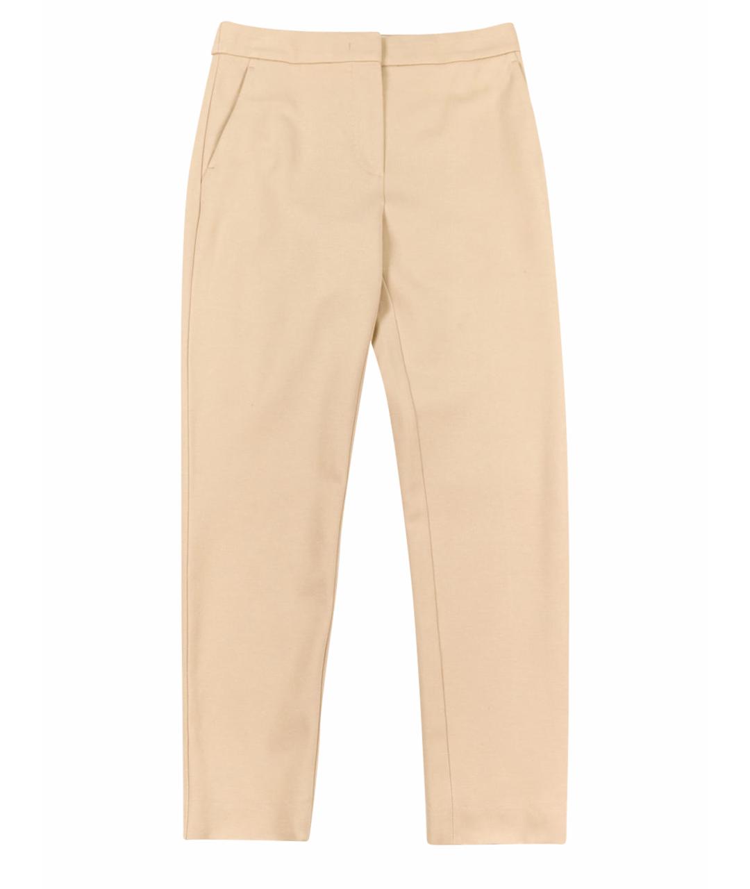 MAX MARA Бежевые вискозные прямые брюки, фото 1