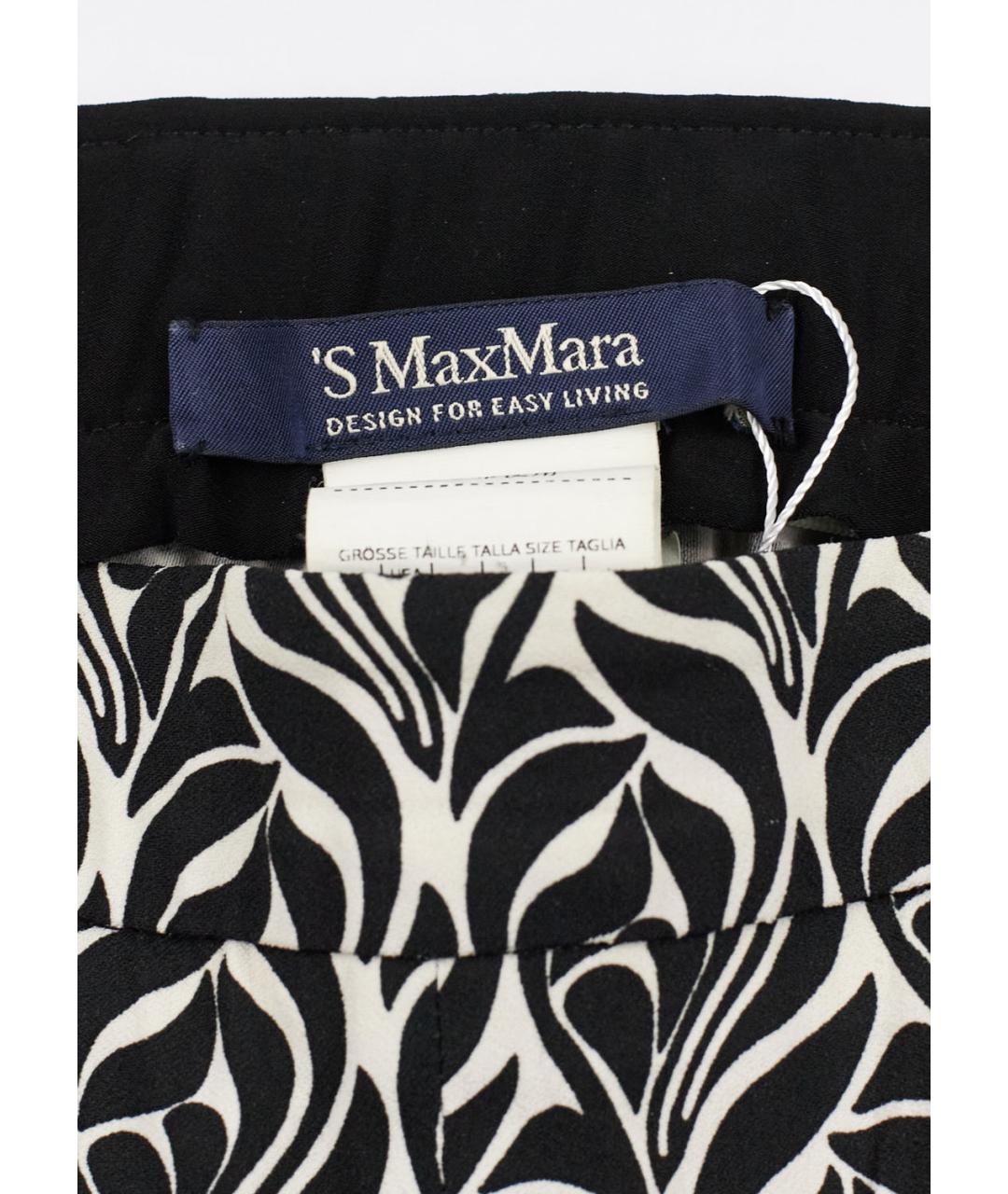 'S MAX MARA Мульти вискозные прямые брюки, фото 3