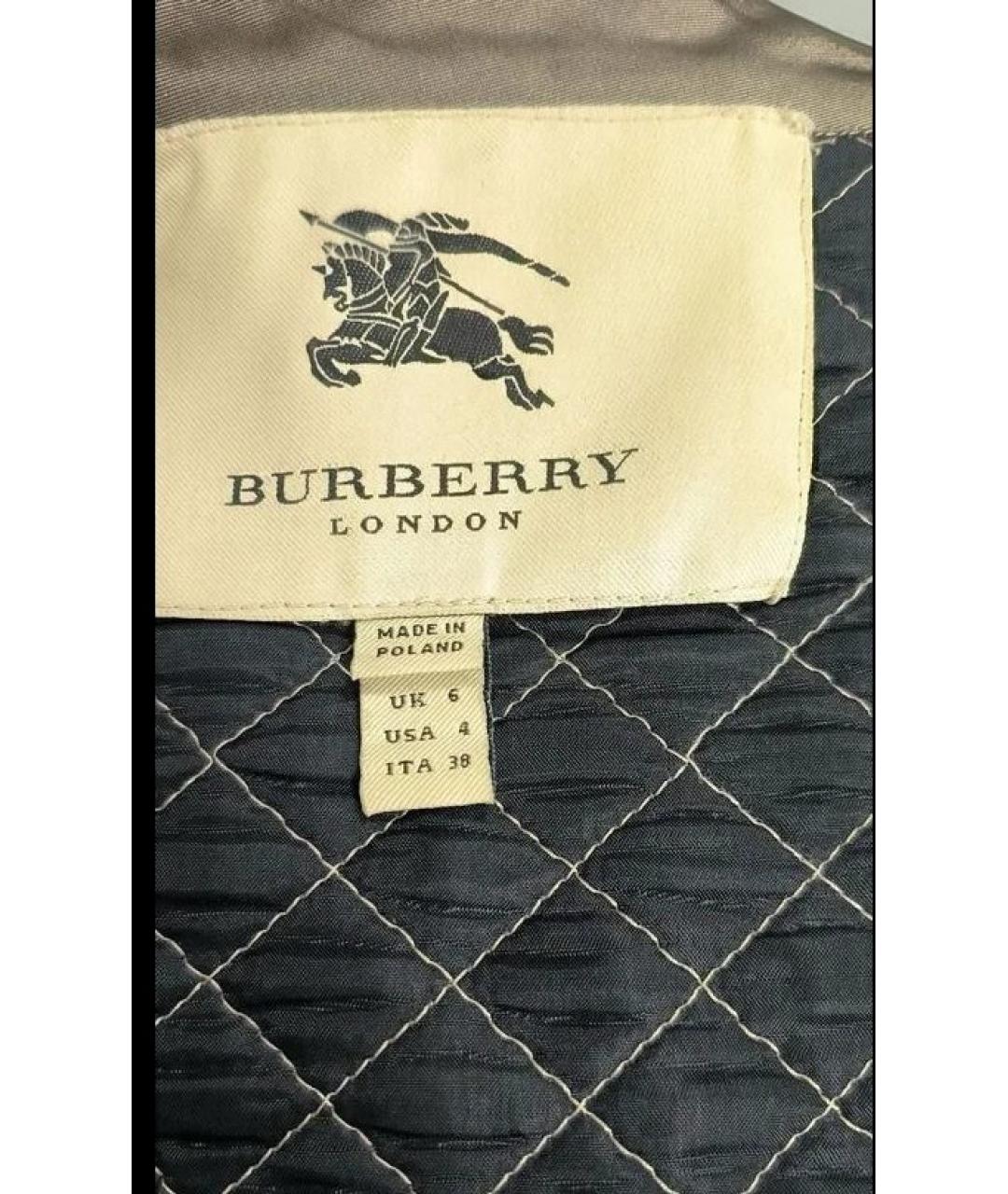 BURBERRY Серая полиэстеровая куртка, фото 3