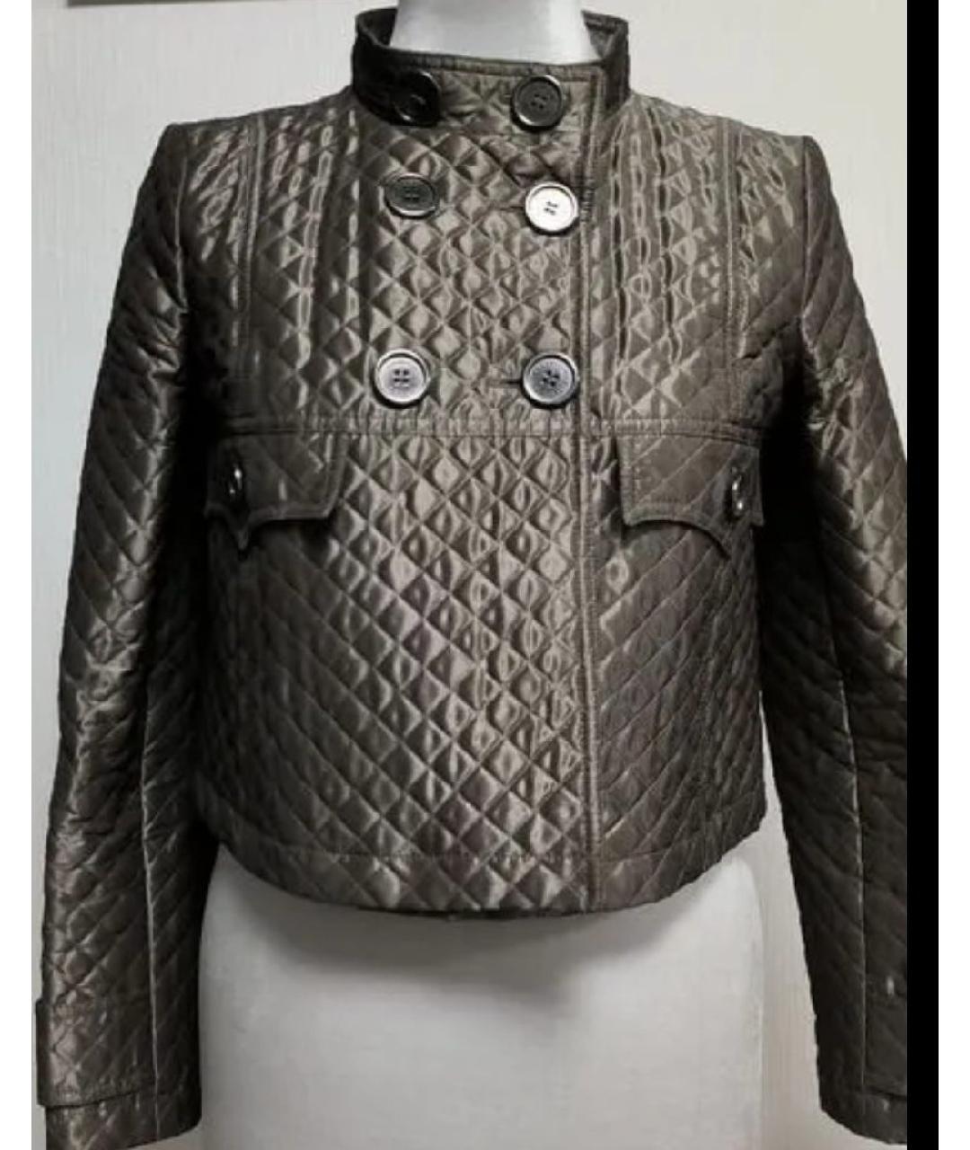 BURBERRY Серая полиэстеровая куртка, фото 6