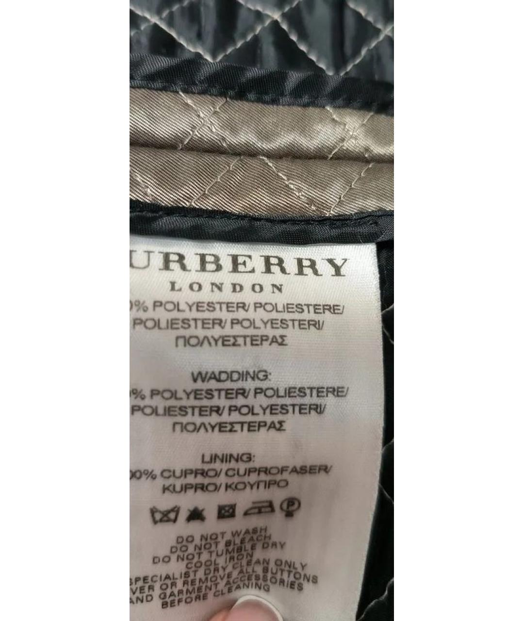 BURBERRY Серая полиэстеровая куртка, фото 4