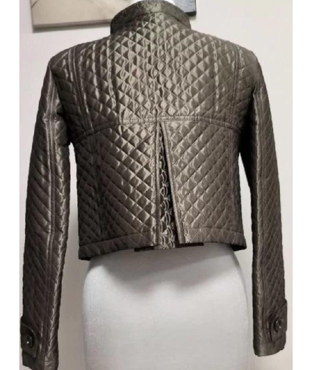 BURBERRY Серая полиэстеровая куртка, фото 2