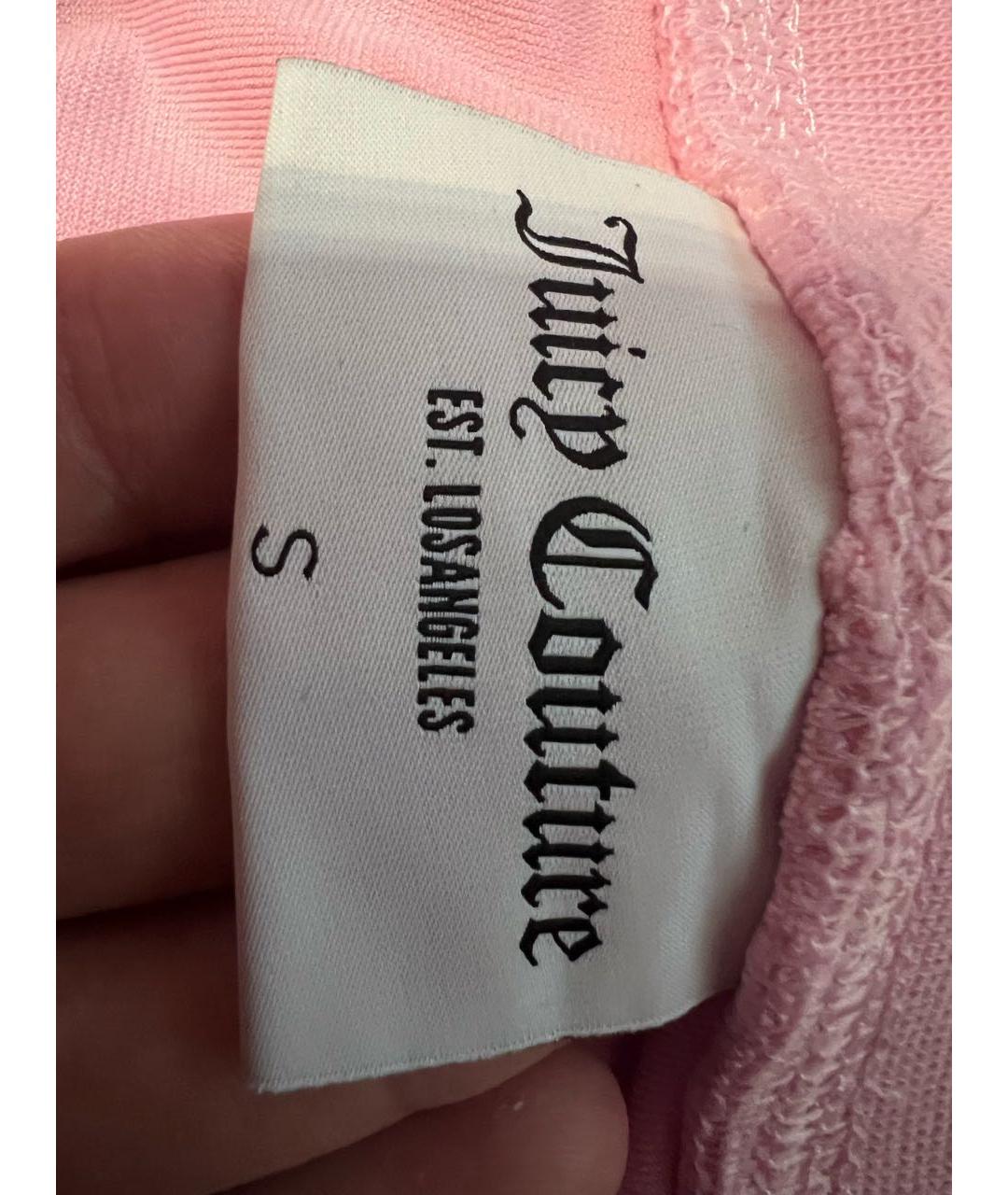 JUICY COUTURE Розовый велюровый костюм с брюками, фото 6