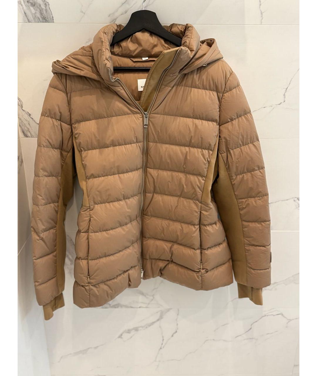 BURBERRY Бежевая полиэстеровая куртка, фото 9