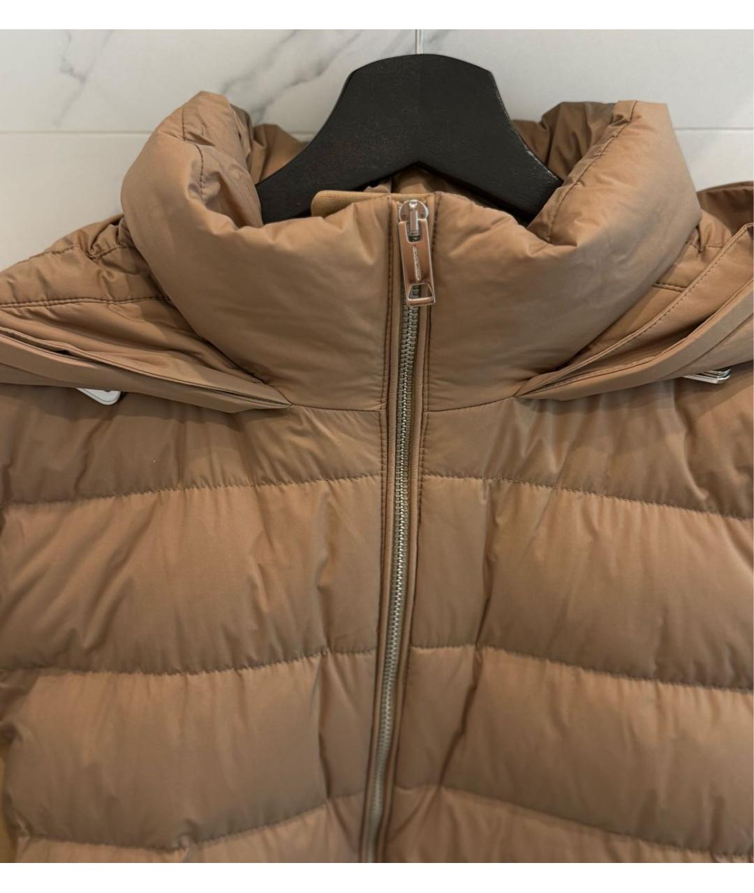BURBERRY Бежевая полиэстеровая куртка, фото 4