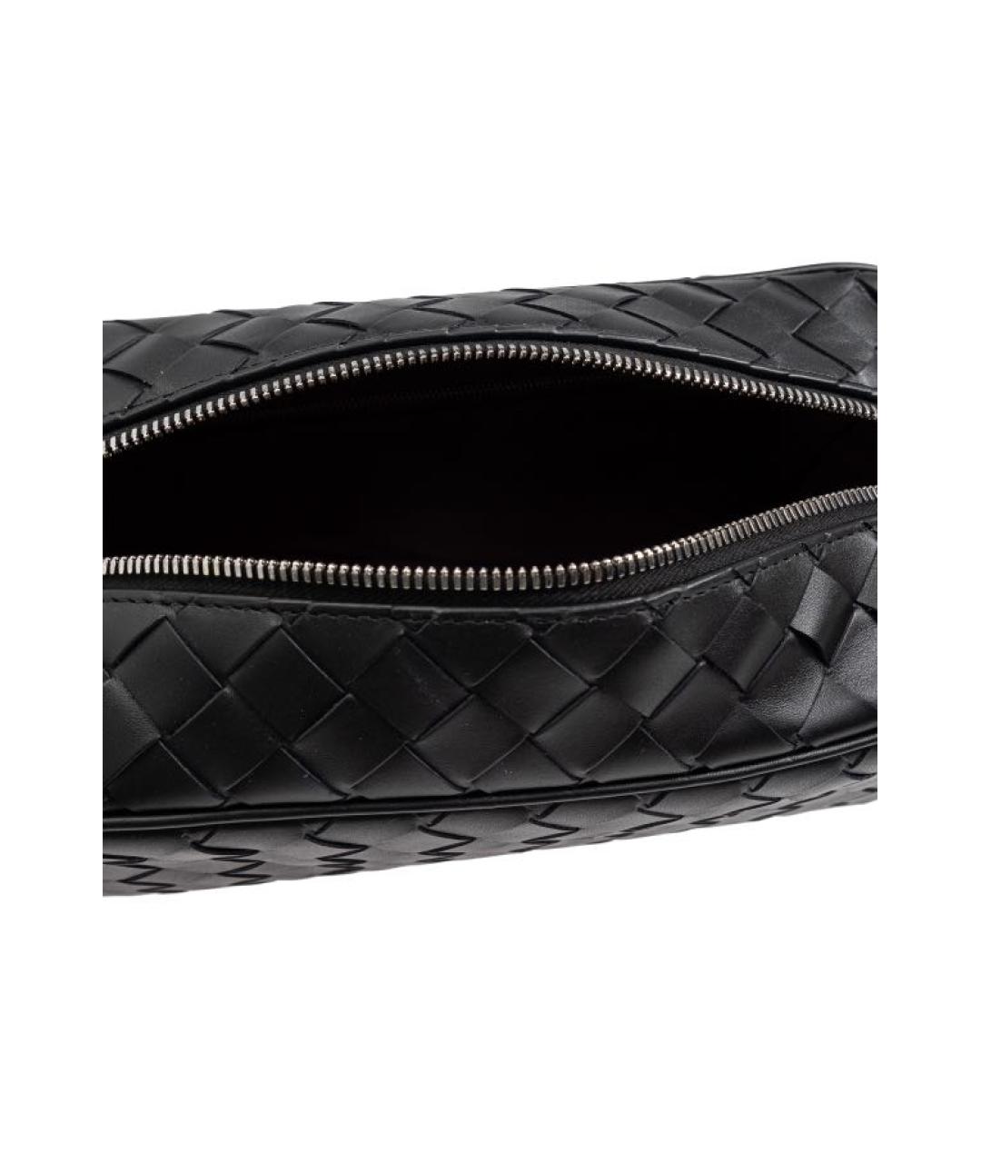 BOTTEGA VENETA Черная кожаная барсетка, фото 6