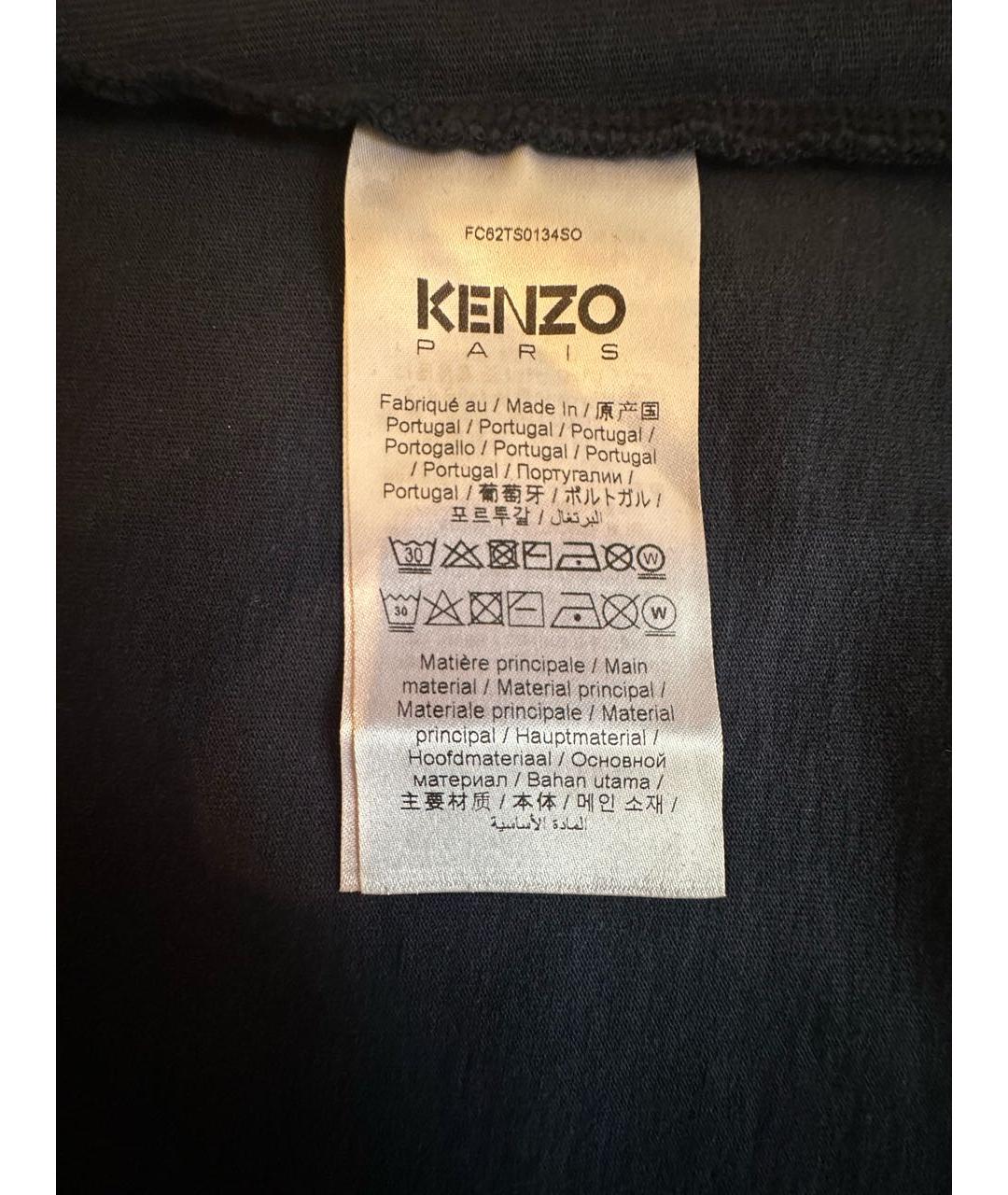 KENZO Темно-синяя хлопковая футболка, фото 7