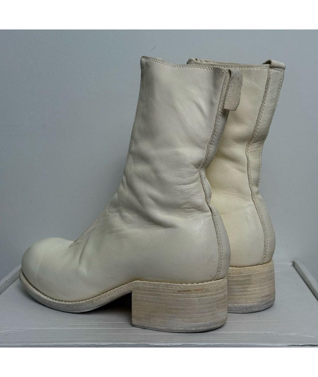 GUIDI Бежевые кожаные полусапоги, фото 3
