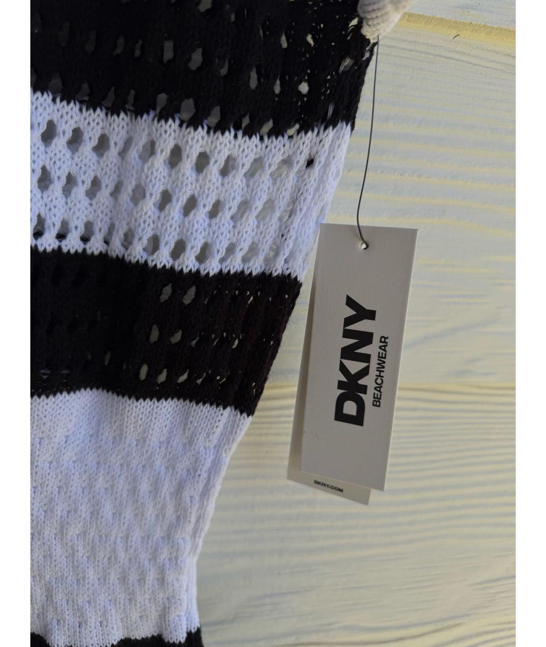DKNY Белая хлопковая туника, фото 6