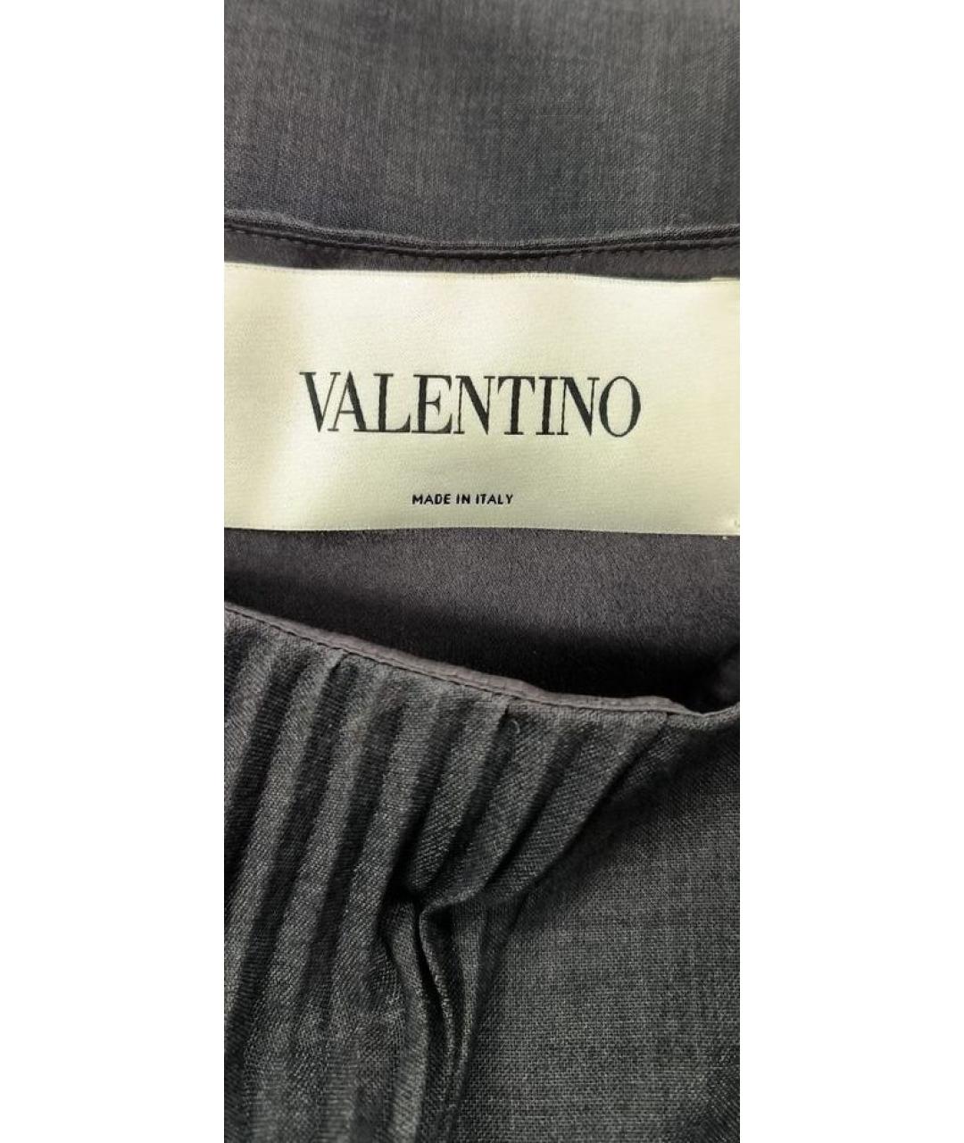 VALENTINO Антрацитовое шерстяное коктейльное платье, фото 3