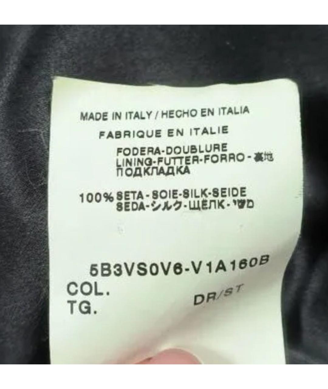 VALENTINO Антрацитовое шерстяное коктейльное платье, фото 5