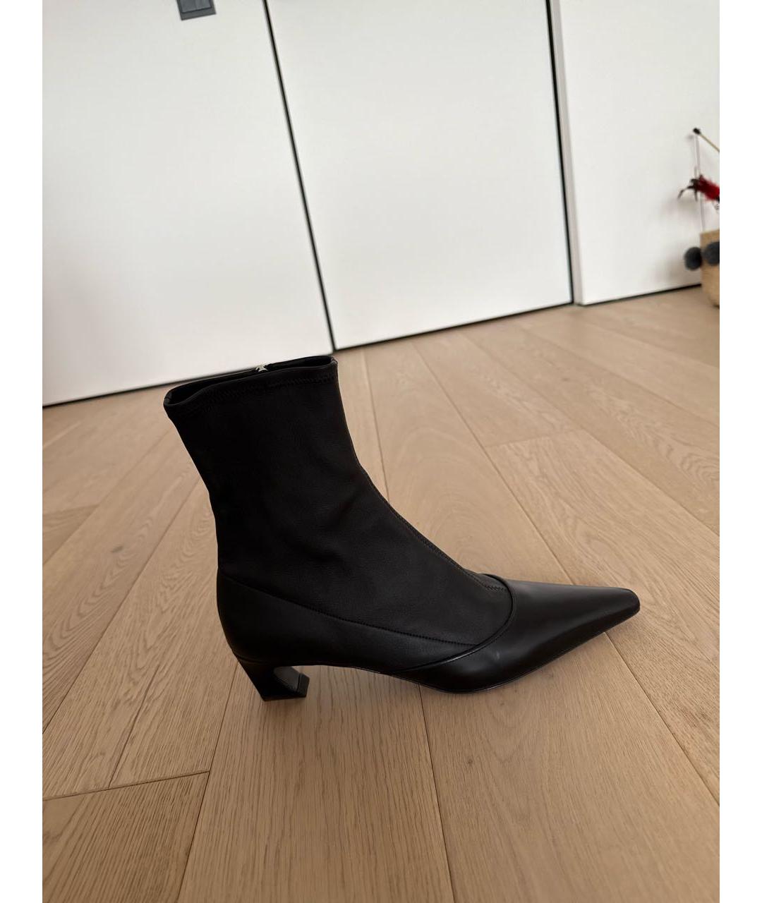 ACNE STUDIOS Черные кожаные ботильоны, фото 9