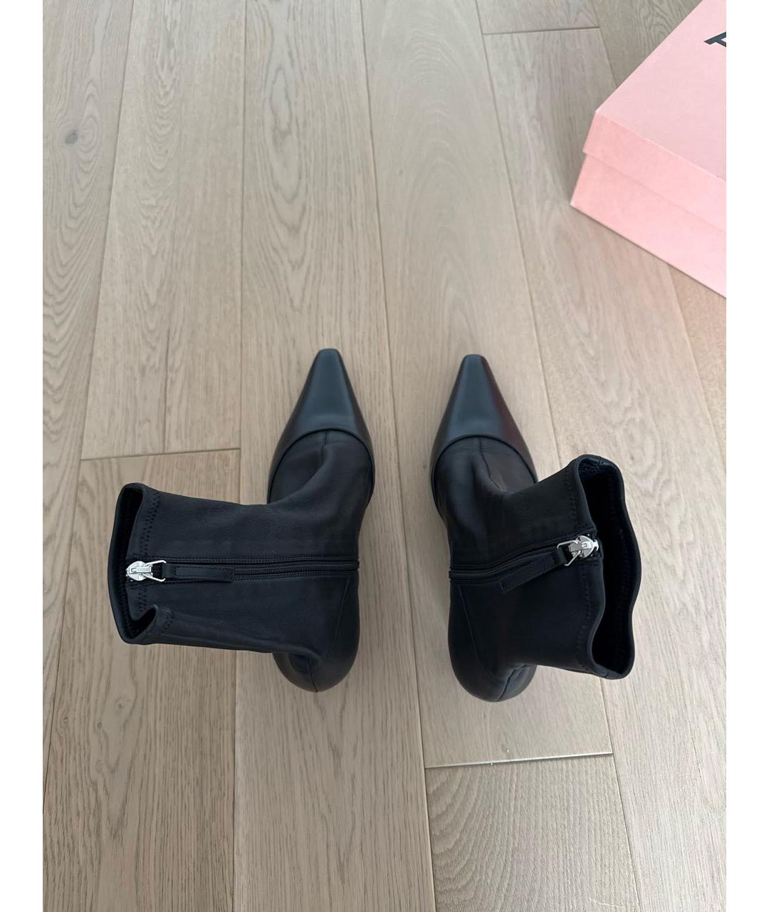 ACNE STUDIOS Черные кожаные ботильоны, фото 3