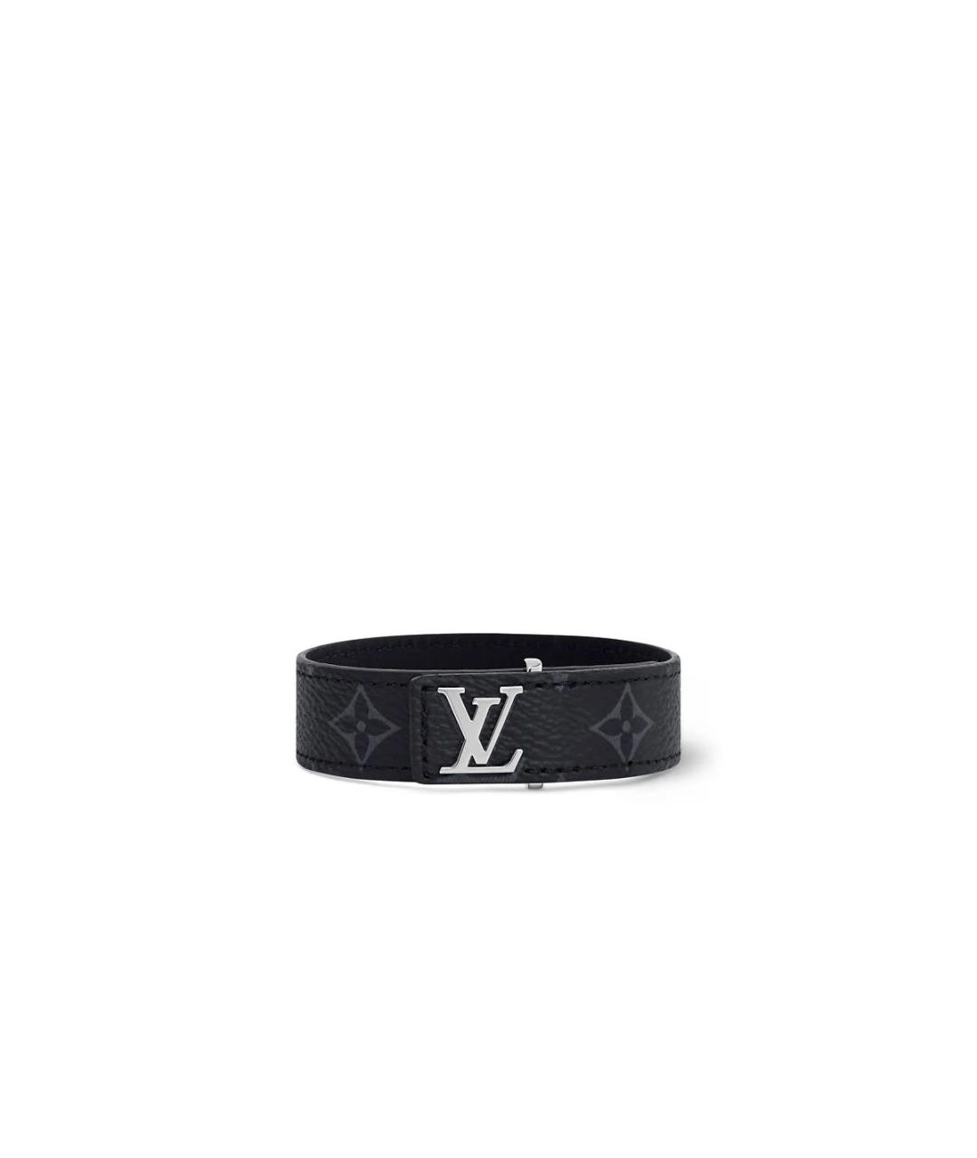 LOUIS VUITTON Черный кожаный браслет, фото 1