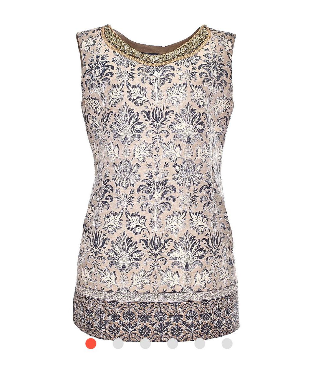 ALBERTA FERRETTI Бежевая полиэстеровая блузы, фото 8