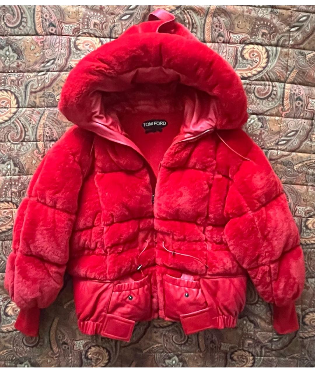 TOM FORD Красный пуховик, фото 9