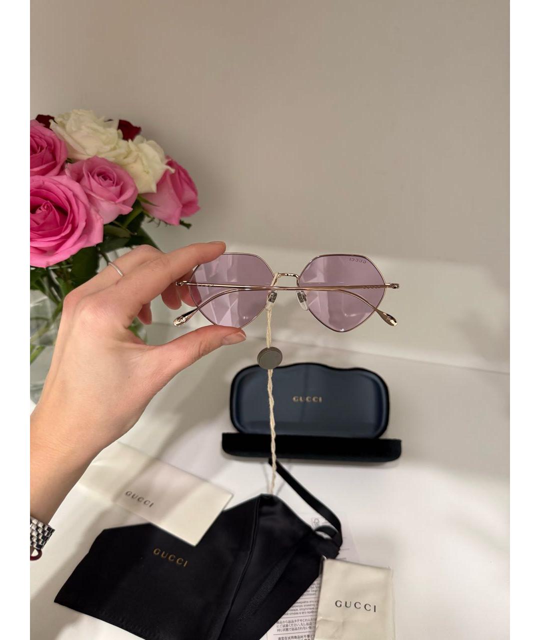 GUCCI Металлические солнцезащитные очки, фото 7