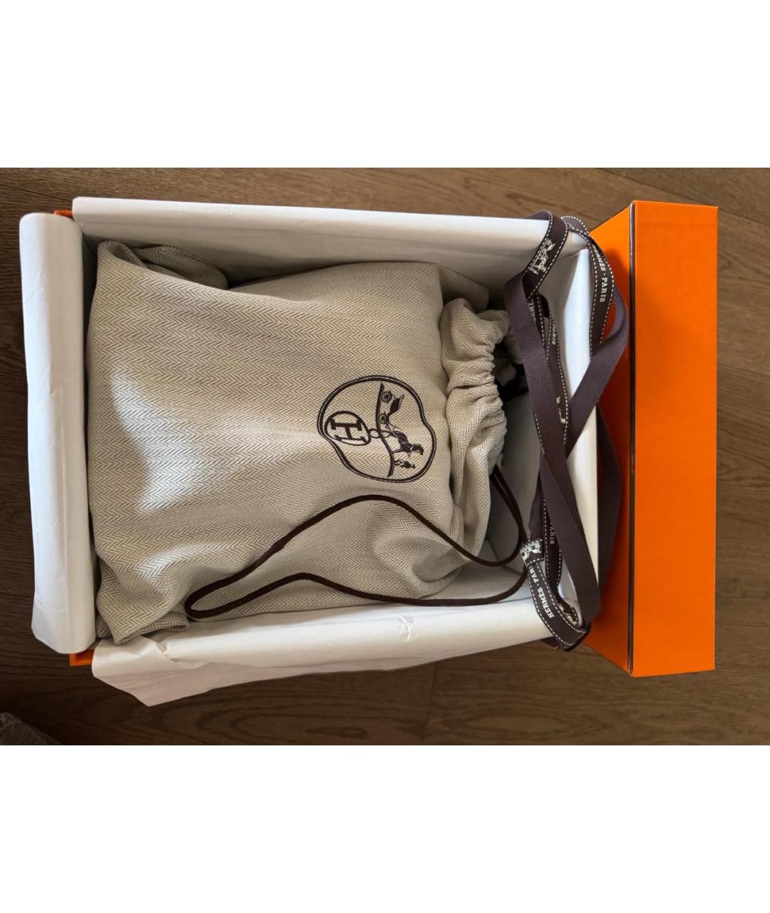 HERMES Черная кожаная сумка с короткими ручками, фото 8