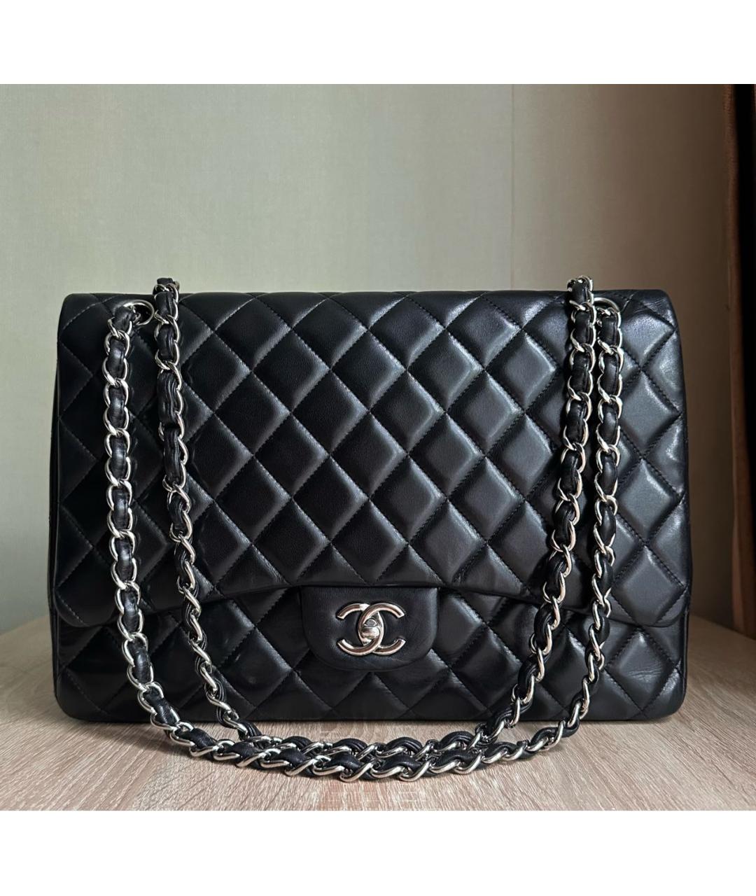 CHANEL Черная кожаная сумка тоут, фото 9
