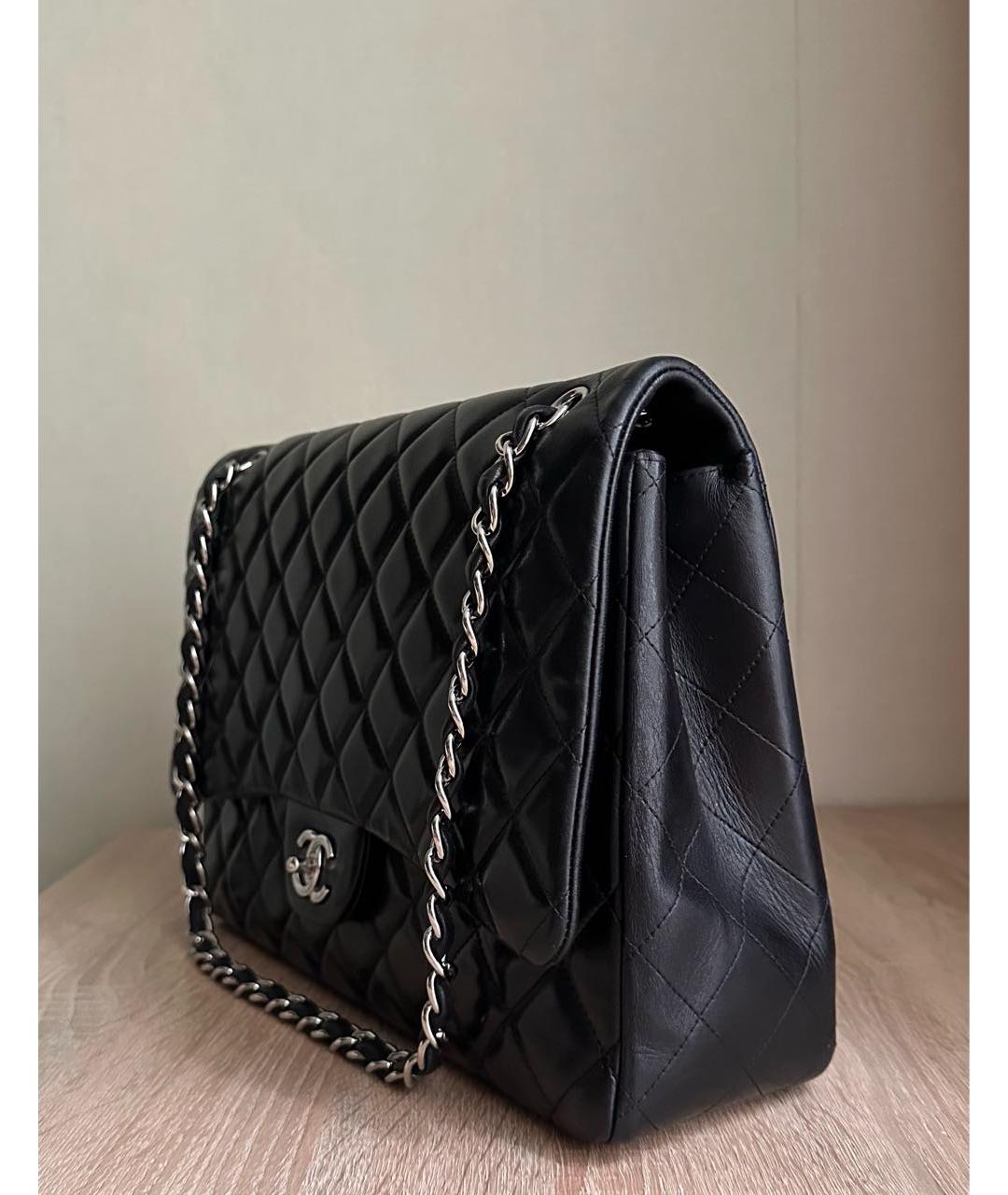CHANEL Черная кожаная сумка тоут, фото 5