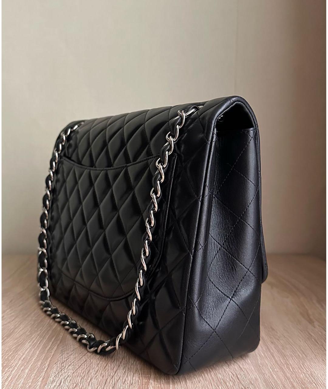 CHANEL Черная кожаная сумка тоут, фото 6