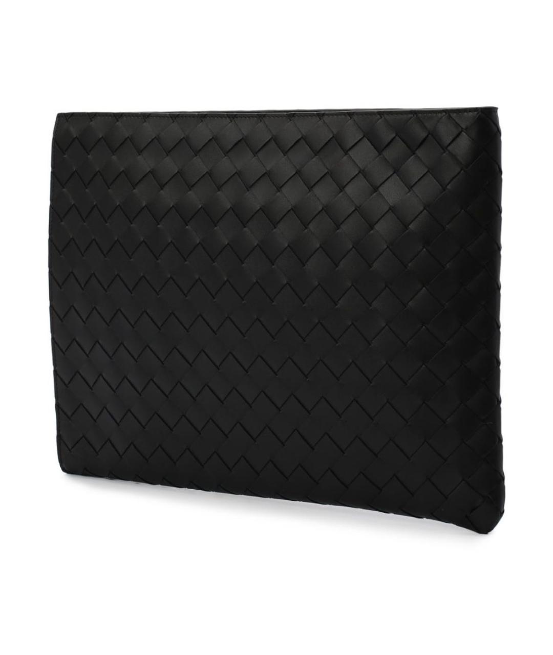 BOTTEGA VENETA Черная кожаная папка для документов, фото 2